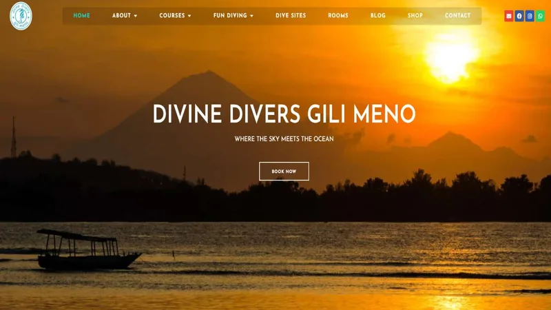 Divine Divers website screenshot