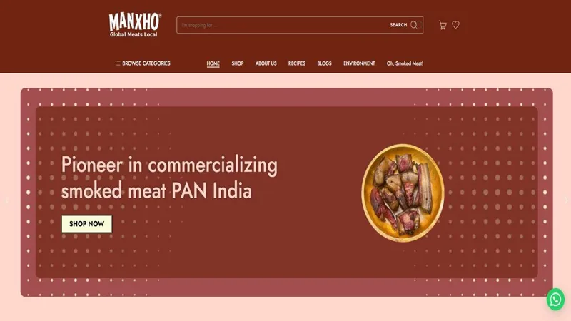 Manxo E-Commerce website screenshot